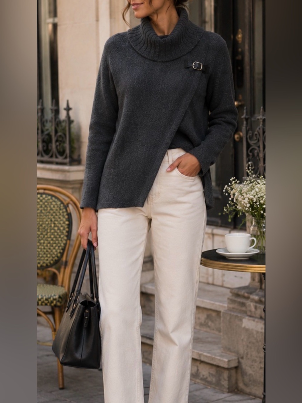 Ply Cashmere • 100% Cashmere Wrap Poncho Style Sweater